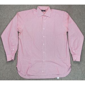 Jay Kos New York Men s Striped Button Up Long Sleeve Dress‎ Shirt Size 42/16 1/2